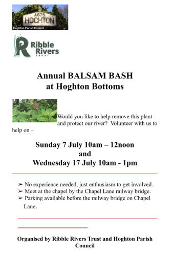 ‘Balsam Bash’ in Hoghton Bottoms: 7th and 17th July 2024